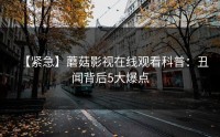 【紧急】蘑菇影视在线观看科普：丑闻背后5大爆点
