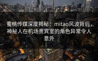 蜜桃传媒深度揭秘：mitao风波背后，神秘人在机场贵宾室的角色异常令人意外